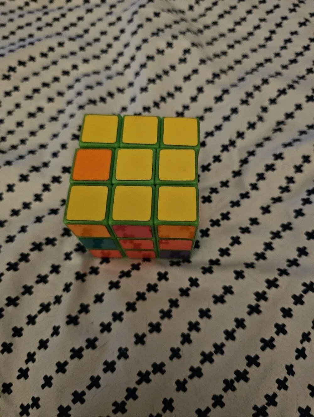 Neon 3x3 Puzzle Rubits Cube - Bright Multicolor Toy